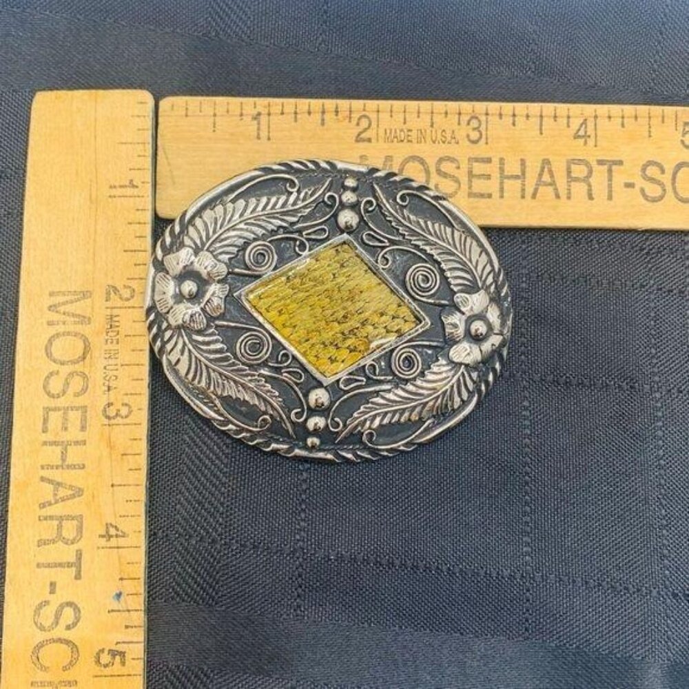 Vintage Silver Belt Bucle Handcrafted in USA - Picture 7 of 7